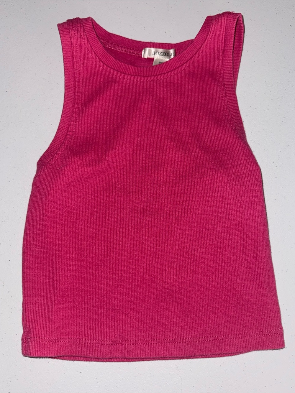 Bozzolo Women’s ' Bright Pink Ribbed Tank Top